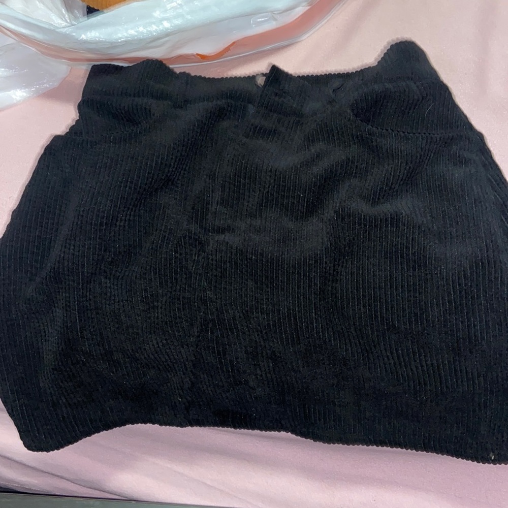 Black mini skirt